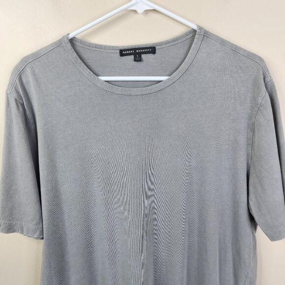 Robert Barakett Neutral Minimalist Short Sleeve Soft Cotton Tee Large - Picture 3 of 7